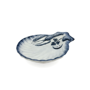 SEAFOOD 3D BLUE Shell Plate 22 cm