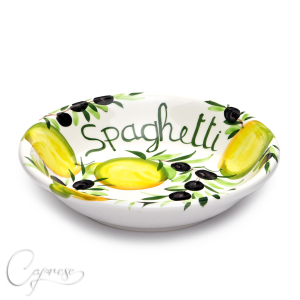 LEMON WITH OLIVE Spaghetti plate 28 cm