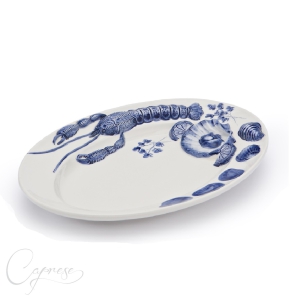 SEAFOOD 3D BLUE Platter Plate 37 cm