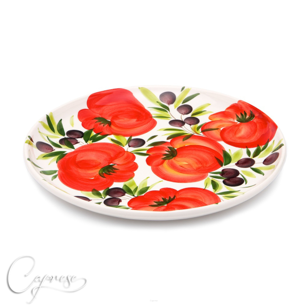 TOMATO WITH OLIVE Plate 35 cm