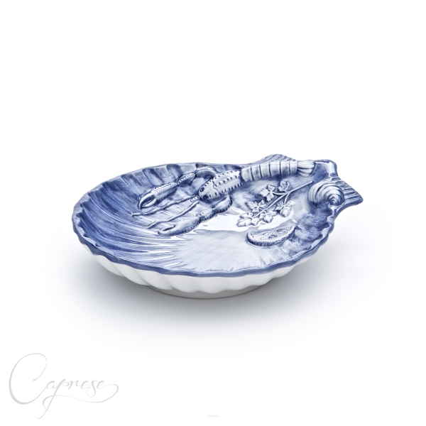 SEAFOOD 3D BLUE Shell Plate 27 cm