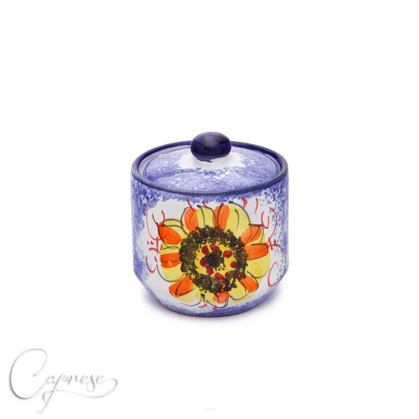 BLUE SUNFLOWER Sugar Bowl 8 cm