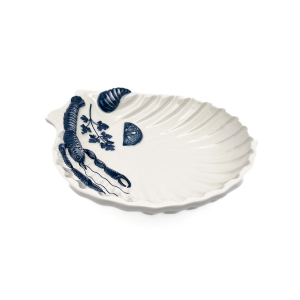 SEAFOOD 3D BLUE Shell Plate 27 cm