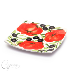 TOMATO WITH OLIVES Plate 20 cm