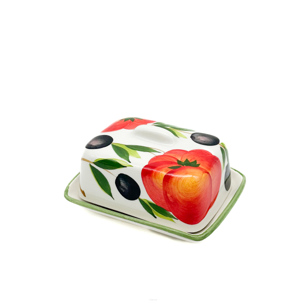 TOMATO WITH OLIVE Butter Dish 13 cm