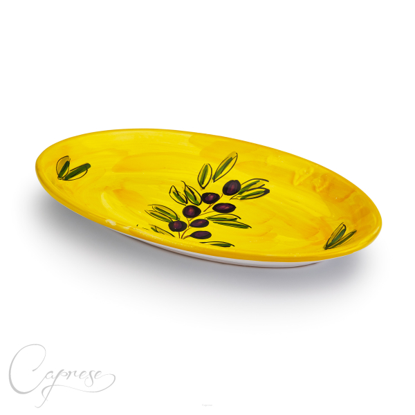 YELLOW OLIVE Platter 32 cm