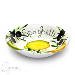 LEMON WITH OLIVE Spaghetti plate 21 cm