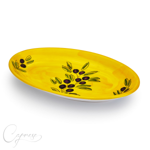 YELLOW OLIVE Platter 37 cm