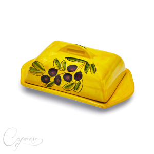 YELLOW OLIVE Butter Dish 21,5 cm