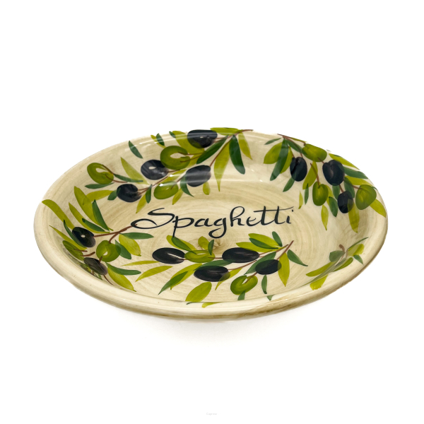 OLIVE BEIGE Spaghetti Plate 28 cm