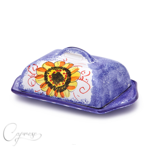 BLUE SUNFLOWER Butter Dish 21,5 cm