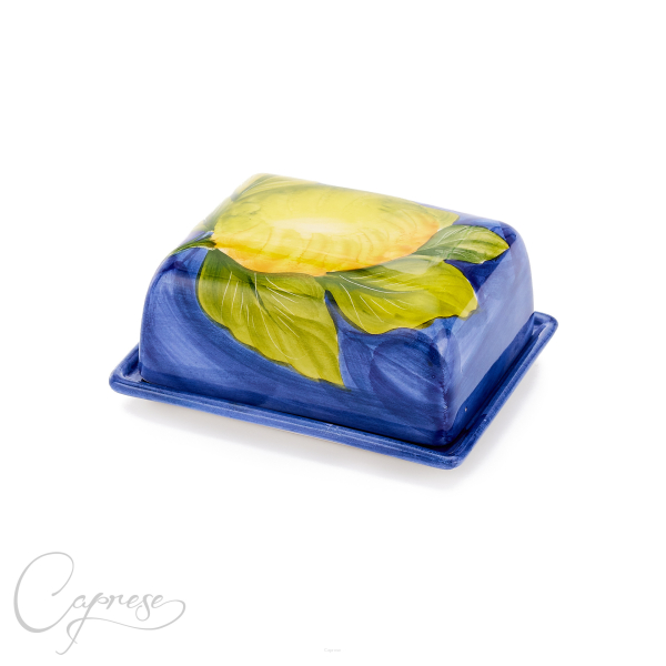 BLUE LEMON Butter Dish 13 cm