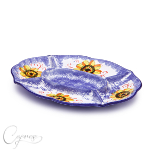 BLUE SUNFLOWER Platter 35 cm