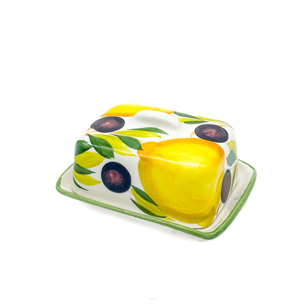 LEMON WITH OLIVE Butter Dish 13 cm