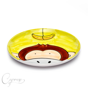 ANIMALS Plate Monkey Yellow 21 cm