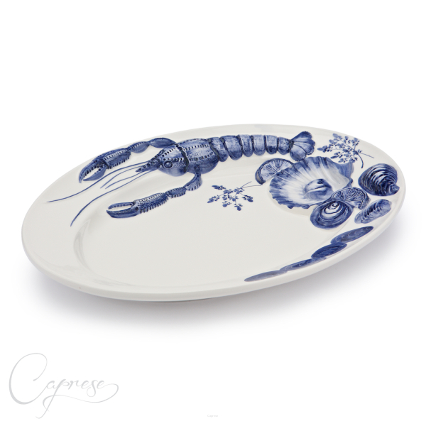 SEAFOOD 3D BLUE Platter Plate 46 cm