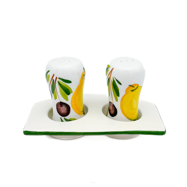 LEMON WITH OLIVE Salt and Pepper Shakers 10 cm