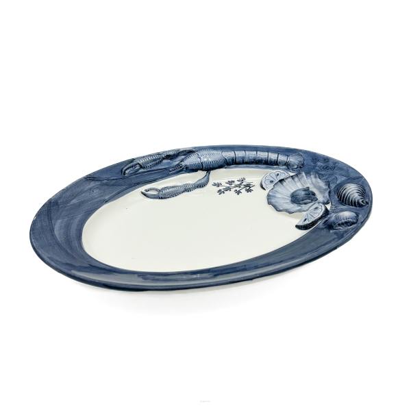 SEAFOOD 3D BLUE Platter Plate 37 cm