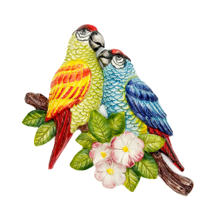 DECORATION Parrots 33 cm