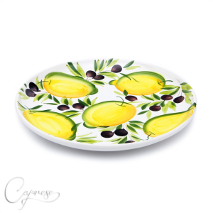 LEMON WITH OLIVE Plate 35 cm