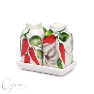 GARLIC WITH PAPRIKA Salt And Pepper Shakers 7 cm